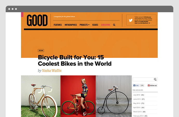 Bicycle Built for You: 15 Coolest Bikes in the World